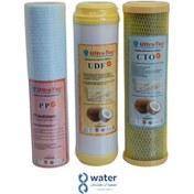 تصویر فیلتر تصفیه آب اولترا تک مدل cartridge مجموعه ۳ عددی 