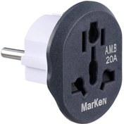 تصویر تبدیل برق 3 به 2 مارکن A.M.B 20A Marken A.M.B 20A Adaptor