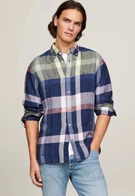 تصویر پیراهن اورجینال برند Tommy hilfiger مدل LINEN MULTI CHECK RF SHIRT کد 827570438 