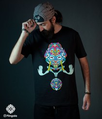 تصویر تیشرت سایکدلیک طرح چشم 