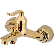 تصویر شیر حمام کسری مدل رایان طلایی 