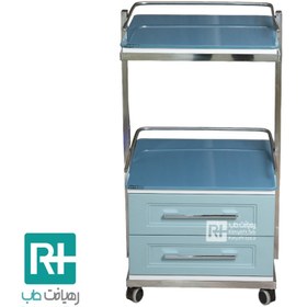 تصویر ترالی شیشه ای H2 H2 glass trolley