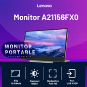 تصویر مانیتور لنوو A21156FX0 سایز ۱۶ اینچ کیفیت Full HD 