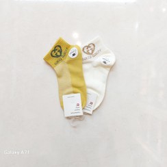 تصویر جوراب مچی دخترانه طرح قلب Girl's ankle socks with heart design