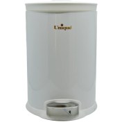 تصویر سطل زباله یونیک 12 لیتر سفید مدل UN-4120 Unique 12 liter white trash can, model UN-4120