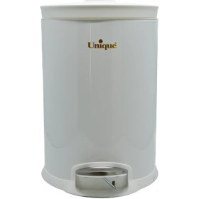 تصویر سطل زباله یونیک 12 لیتر سفید مدل UN-4120 Unique 12 liter white trash can, model UN-4120