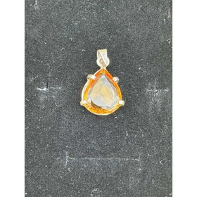 تصویر گردن آویز سنگ سیترین اصل 