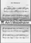 تصویر نت پیانو Ain't Misbehavin همراه با اجرای نت پیانو 