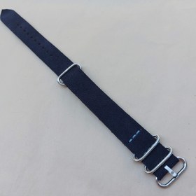 تصویر بند ساعت مدل ناتو چرمی (چرم طبیعی جیر) watch strap nato