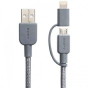 تصویر کابل تبدیل USB به microUSB و لایتنینگ سونی مدل SONY CP-ABLP150 