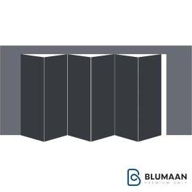 تصویر مکانیزم آکاردئونی شش درب چوبی ساختمانی بدون پروفیل کف (طول 4800mm | عرض هر درب حداکثر 800mm) K606 - فانتونی 