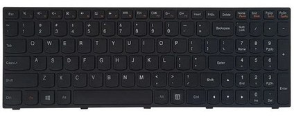 تصویر Keyboad Lenovo G50-70 با فريم مشکي 