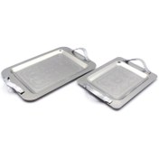 تصویر سینی استیل مستطیل Super Life جفتی 