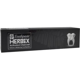 تصویر خمیر دندان ذغالی هربکس ا HERBEX CARBONIC TOOTHPASTE HERBEX CARBONIC TOOTHPASTE