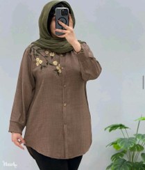 تصویر مانتو طرح گلدوزی شده 