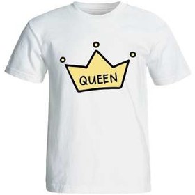 تصویر تی شرت آستین کوتاه زنانه طرح تاج کد 8051 