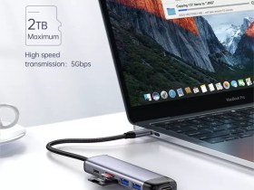 تصویر هاب شارژر تایپ سی 6 پورت مک دودو Mcdodo HU-7740 6 in 1 USB-C HUB 