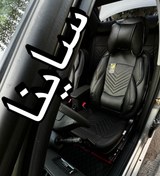 تصویر روکش صندلی چرم سایناsمدل نیولاماری فول طبی خلبانی باجای موبایلی پدطبی سروگودی کمرمتریال عالی مناسب ساینا 