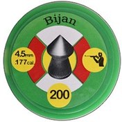 تصویر ساچمه بیژن کالیبر ۴.۵ سر تیز ۲۰۰ عدد 