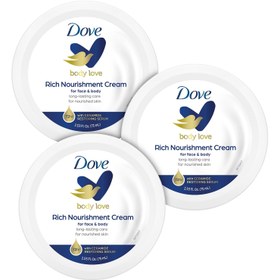 تصویر کرم آبرسان صورت و بدن Dove مدل rich nourishment Dove Body Love Rich Nourishment Cream