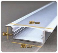 تصویر لاین نوری / چراغ خطی – کد 21 توکار | پروفیل لاین نوری + طلق و یراق 