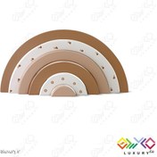 تصویر اکسسوری اتاق کودک پازل رنگین کمان چوبی 6 رنگ با طراحی MKT01 