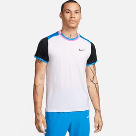 تصویر تی شرت تنیس مردانه نایک NikeCourt Advantage Dri-FIT- سفید ا NikeCourt Dri-FIT Advantage Mens White Black NikeCourt Dri-FIT Advantage Mens White Black