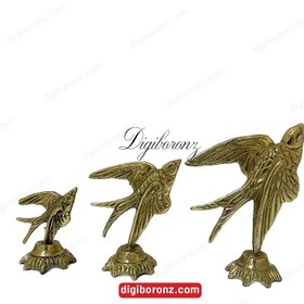 تصویر دکوری برنجی برنزی مدل پرستو Swallow model brass decoration