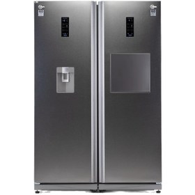 تصویر یخچال فریزر دوقلو کلور 40 فوت مدل گلوری پلاس Glory plus stainless steel twin 40 feet refrigerator freezer