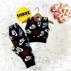 تصویر ست کراپ شلوارک باشگاهی - رنگ 