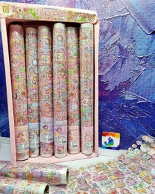 تصویر استیکر رولی ۵۸ در ۳۰ سانتی ضد آب طرح انیمه عروسکی کیوت اکلیلی 