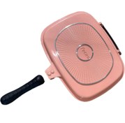 تصویر تابه دو طرفه (رژیمی) سایز 32 تکنو صورتی 