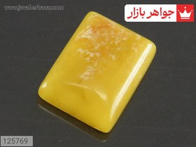 تصویر نگین کهربا بولونی لهستان چهارگوش کد 125769 