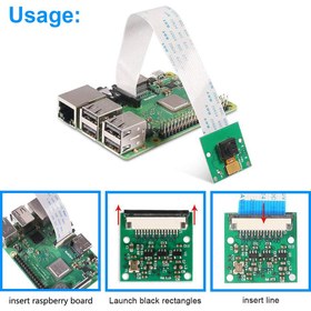 تصویر کابل دوربین رزبری پای - Raspberry Pi Camera Cable - طول 15 سانت 