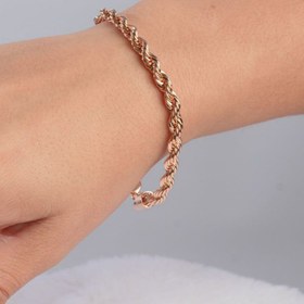 تصویر دستبند زنانه استیل زنجیر طنابی 