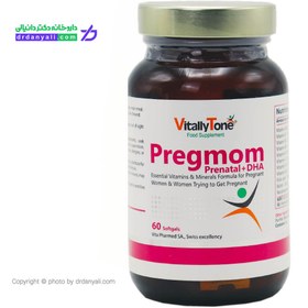 تصویر سافت ژل پرگمام ویتالی تون 60 عددی Vitally Tone Pregmom 60 Softgels