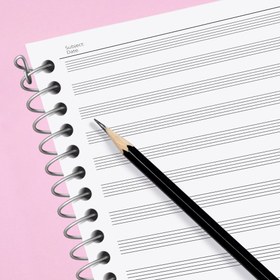 تصویر دفتر نت موسیقی 50 برگ خندالو طرح انیمه دفترچه مرگ (Death Note) 