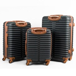 تصویر چمدان سه عددی مشکی کادنزا مدل لوتوس 