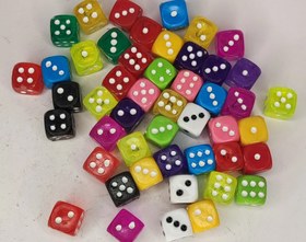 تصویر تاس سایز متوسط رنگی 