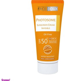 تصویر کرم ضد آفتاب فیس دوکس (Face Doux) سری Photosome با SPF50 مناسب پوست های چرب بی رنگ حجم 40 میلی‌‌ لیتر 