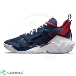 تصویر کفش بسکتبال نایک جوردن طرح اصلی Nike Jordan Why Not Zero4 Blue Red 