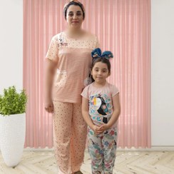 تصویر ست تیشرت شلوار زنانه عروسکی - تک رنگ / فری سایز Doll Pants T-Shirt Set