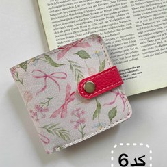 تصویر کیف پول جیبی دخترانه (کارت و اسکناس) | چرم مصنوعی فانتزی | ۴ جای کارت | ابعاد ۱۰×۱۰ - کد۶ 