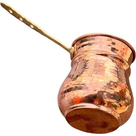 تصویر قهوه جوش مسی چکش کاری - سایز یک 