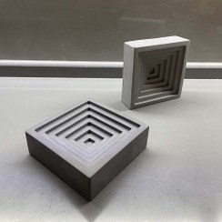 تصویر زیرسیگاری بتنی - مربعی 