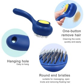 تصویر برس خودتمیزکن آبی ۱۸x۵x۷ سانتیمتر برند generic Self-Cleaning Brush Blue 18x5x7cm