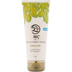 تصویر کرم مرطوب کننده زیتون و روغن بادام 75میل دیلمون Dilmon Olive Oil Hand And Face Cream 75ml