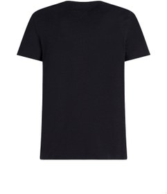 تصویر تی‌شرت مردانه TH Flex با فیت اسلیم - پنبه‌ای، مشکی برند Tommy Hilfiger Men's TH Flex Slim Fit T-Shirt - Cotton, Black