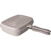 تصویر تابه گریل دو طرفه ۳۲*۲۴ سانتی متر ۲ لیتر طوسی یورک ریوالد 