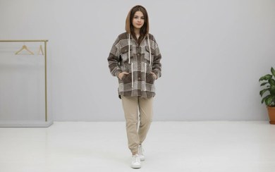 تصویر پیراهن مانتو کلاه دار 